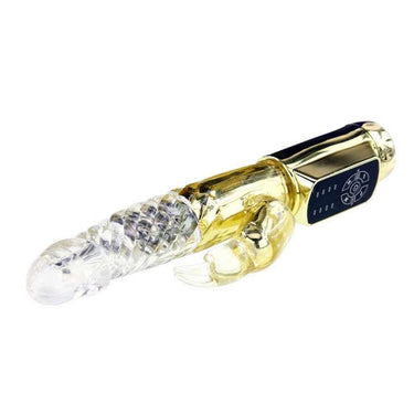 Vibratore Rabbit Oro e Nero con 12 Funzioni di Vibrazione